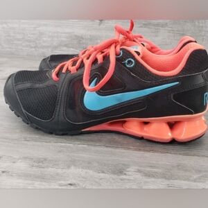 Nike Black and Coral Athletic Shoes